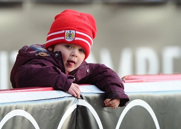 Young Fan's Excitement at FA Cup Match: Bristol City vs AFC Telford United