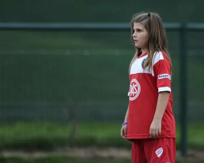 Framed Print : Young Fan's Excitement at FA WSL Match: BAWFC vs Arsenal Ladies