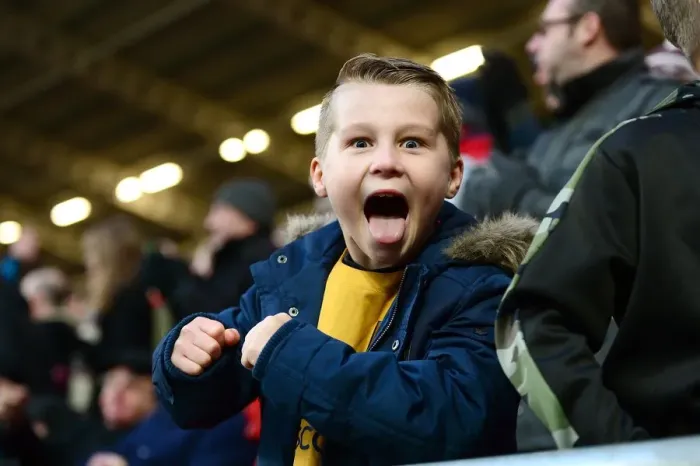 Framed Print : Young Fan's Joy as Abraham Scores Penalty for Bristol City against Reading (January 2017) Framed Print : Young Fan's Joy as Abraham Scores Penalty for Bristol City against Reading (January 2017)