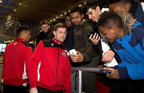 Young Fans Meet Frank Fielding and Zak Vyner of Bristol City at Ashton Gate