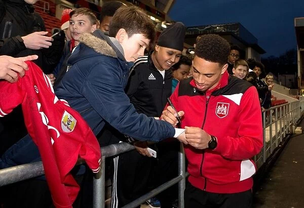 Young Fans Meet Frank Fielding and Zak Vyner of Bristol City at Ashton Gate