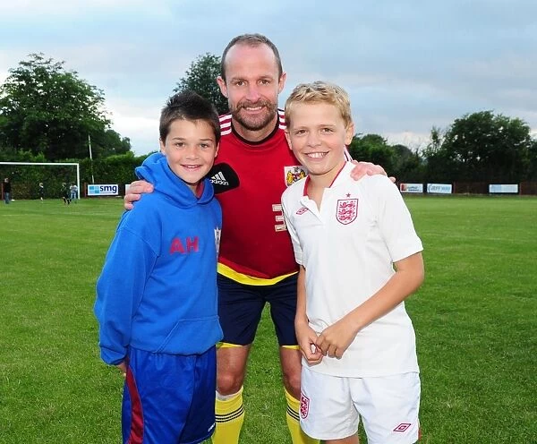Young Fans Meet Louis Carey of Bristol City at Ashton and Backwell United Match, July 2013