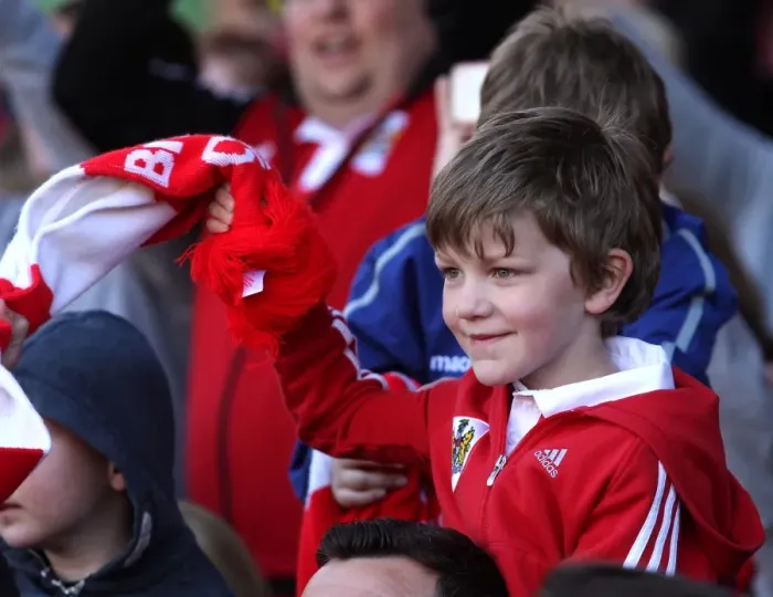 Framed Print : Young Fan's Passion: Bristol City vs Coventry City, 180415 Framed Print : Young Fan's Passion: Bristol City vs Coventry City, 180415