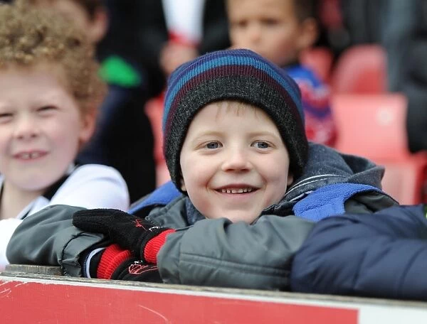 Young Fan's Passionate Support at Bristol City vs. Gillingham, Sky Bet League One (Ashton Gate Stadium)