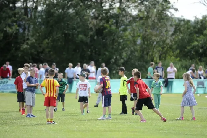 Framed Print : Young Fans Play Football: Portishead Town vs. Bristol City Pre-Season Friendly