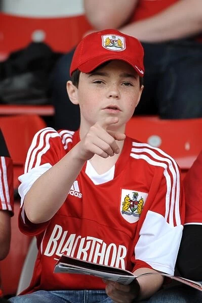 Young Fan's Thrill at Stevenage-Bristol City Football Match, April 2014