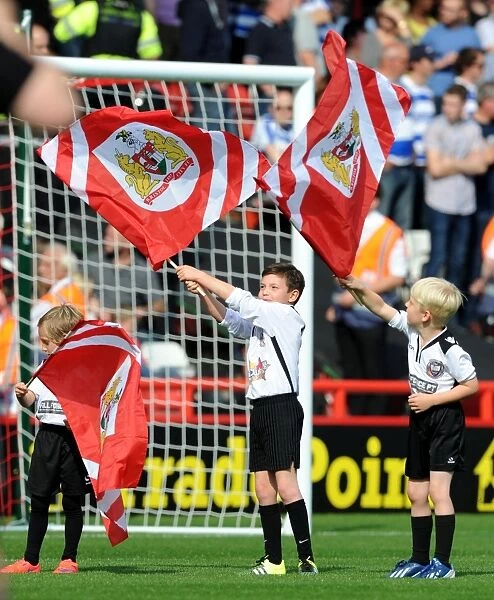 Young Flag Bearers of Portishead Town FC at Bristol City vs Reading, 2015