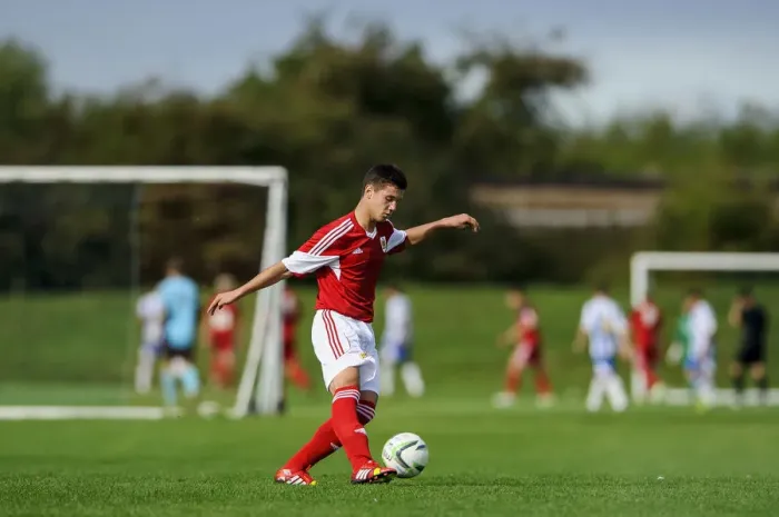 Framed Print : Young Star Aron Davies Shines: Bristol City U18 vs Brighton & Hove Albion U18 Football Match