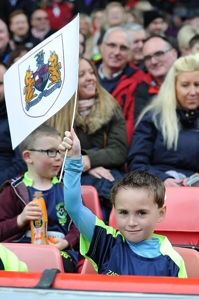 Young Supporter's Excitement at Ashton Gate: Bristol City vs. Barnsley, Sky Bet League One Match (March 2015)