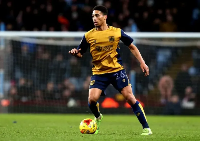 Framed Print : Zak Vyner of Bristol City in Action against Aston Villa at Villa Park, 2017