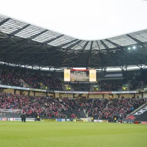 Season 14-15 Photographic Print Collection: MK Dons v Bristol City fans