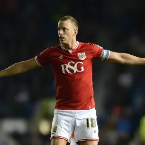 Aaron Wilbraham Print - Bristol City vs Brighton 2015 Sky Bet Championship