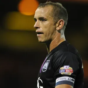 Aaron Wilbraham of Bristol City in Action against Luton Town, Capital One Cup First Round, 2015 Aaron Wilbraham of Bristol City in Action against Luton Town, Capital One Cup First Round, 2015