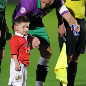 Aaron Wilbraham and Mascot Celebrate Bristol City's Victory Print Aaron Wilbraham and Mascot Celebrate Bristol City's Victory Print