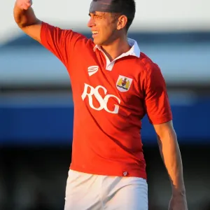 Aaron Wilbraham Debut Print: Bristol City vs. Weston Super Mare, July 2014