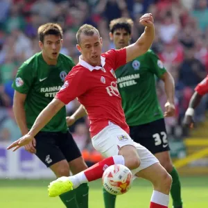 Aaron Wilbraham's Shot for Bristol City Against Scunthorpe United, September 6, 2014