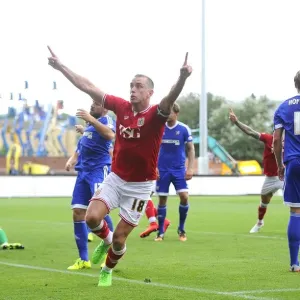 Aaron Wilbraham's Thrilling Goal Celebration: Bristol City vs. Brentford in Sky Bet Championship