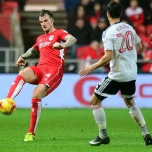 Aden Flint in Action: Bristol City vs. Fulham, 2017 - Sky Bet Championship Aden Flint in Action: Bristol City vs. Fulham, 2017 - Sky Bet Championship