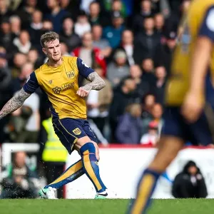 Aden Flint of Bristol City in Action at Brentford's Griffin Park, EFL Championship 2017