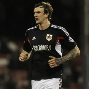 Aden Flint of Bristol City in Action at Brentford's Griffin Park, 2014 - Football Image Aden Flint of Bristol City in Action at Brentford's Griffin Park, 2014 - Football Image