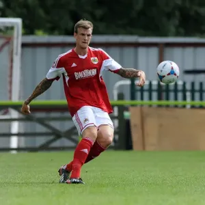 Aden Flint of Bristol City in Preseason Action Against Forest Green Rovers, 2013 Aden Flint of Bristol City in Preseason Action Against Forest Green Rovers, 2013