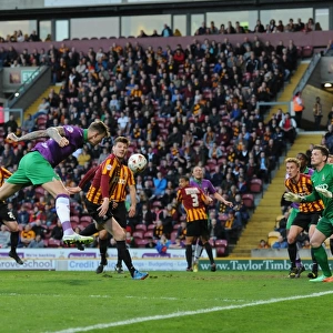 Aden Flint Charges Towards Goal: Bradford City vs. Bristol City, 2015 (Promotion Clash)