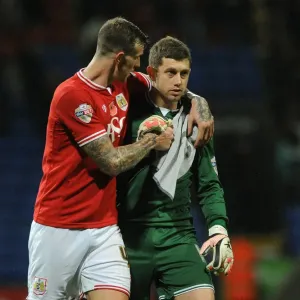 Aden Flint and Frank Fielding Celebrate Bristol City's Victory over Bolton Wanderers, 2015 Aden Flint and Frank Fielding Celebrate Bristol City's Victory over Bolton Wanderers, 2015