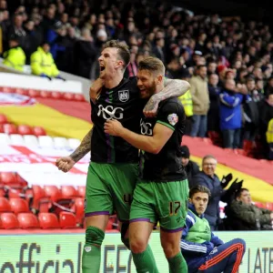 Aden Flint and Nathan Baker's Celebration: Nottingham Forest vs. Bristol City, 2016