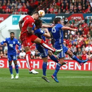 Aden Flint vs Craig Gardner: Intense Battle at Ashton Gate - Bristol City vs Birmingham City, Sky Bet Championship