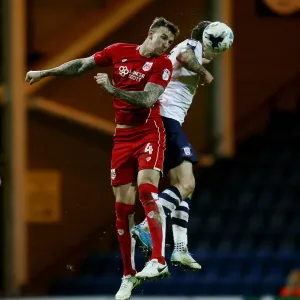 Aden Flint Wins a Header: Preston North End vs. Bristol City, Sky Bet Championship (April 4, 2017) Aden Flint Wins a Header: Preston North End vs. Bristol City, Sky Bet Championship (April 4, 2017)