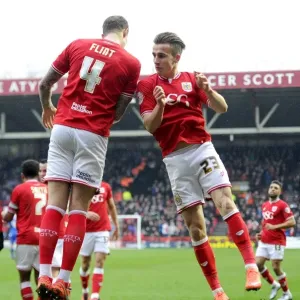Aden Flint's Euphoric Goal Celebration: Bristol City's Thrilling Victory over Ipswich Town, 2016 Aden Flint's Euphoric Goal Celebration: Bristol City's Thrilling Victory over Ipswich Town, 2016