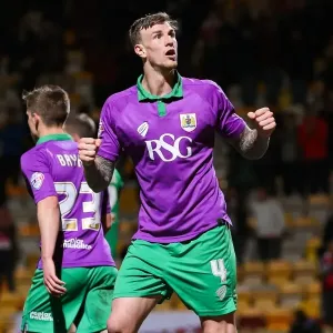 Aden Flint's Goal Celebration: Bradford City vs. Bristol City (Promotion Battle), April 14, 2015