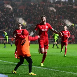 Aden Flint Print: Ashton Gate Goal Celebration Aden Flint Print: Ashton Gate Goal Celebration