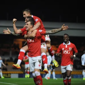 Aden Flint's Thrilling Goal Celebration: Port Vale vs. Bristol City, Sky Bet League One (September 16, 2014)