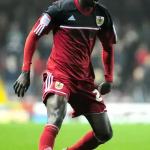 Print of Albert Adomah in Action at Ashton Gate Stadium Print of Albert Adomah in Action at Ashton Gate Stadium