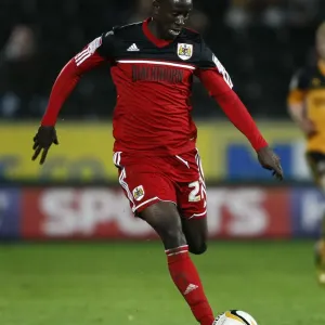 Print of Albert Adomah in Action at Hull City v Bristol City