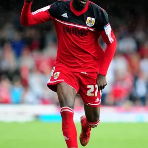 Adomah in Action: Thrilling Championship Clash Between Bristol City and Cardiff City at Ashton Gate, 2012 Adomah in Action: Thrilling Championship Clash Between Bristol City and Cardiff City at Ashton Gate, 2012