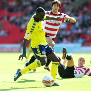 Print of Albert Adomah scoring for Bristol City in League Cup match