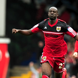Adomah and Taylor: Celebrating a Championship Goal for Bristol City (2012)