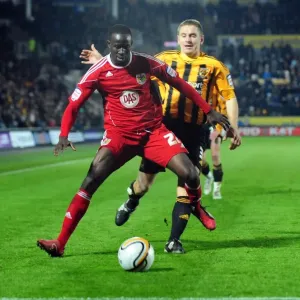 Print of Adomah vs Dawson in Hull City vs Bristol City Championship Match