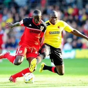 Print of Adomah vs. Nosworthy: Championship Football Action - 22/09/2012
