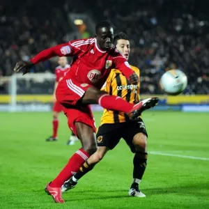 Print of Adomah's Cross in Hull City vs. Bristol City Championship Match