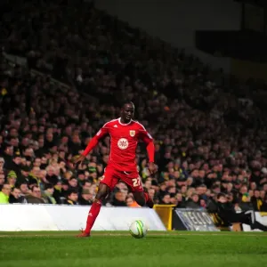 Print of Albert Adomah in Norwich City vs. Bristol City, 14-03-2011