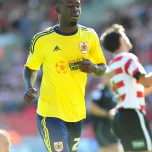 Print of Albert Adomah celebrating his goal