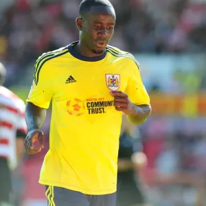 Print of Albert Adomah scoring for Bristol City