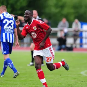 Print of Adomah's Goal Celebration at IFK Gothenburg Print of Adomah's Goal Celebration at IFK Gothenburg