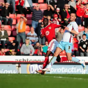 Adomah's Thwarted Goal: Championship Showdown between Bristol City and Burnley (19/03/2011) Adomah's Thwarted Goal: Championship Showdown between Bristol City and Burnley (19/03/2011)