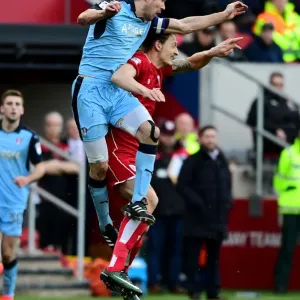 Aerial Clash: Milan Djuric vs. Richard Wood in Bristol City vs. Rotherham United Aerial Clash: Milan Djuric vs. Richard Wood in Bristol City vs. Rotherham United