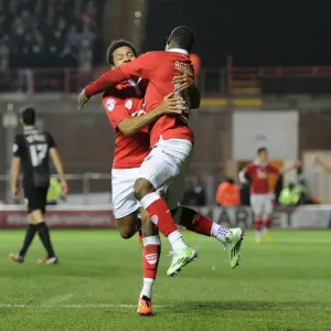 Agard and Smith Euphoric Goal Celebration Print Agard and Smith Euphoric Goal Celebration Print