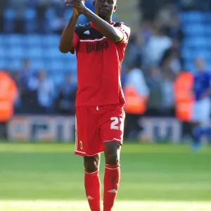 Albert Adomah Appreciates Fans: Leicester City vs. Bristol City Championship Clash, October 2012 Albert Adomah Appreciates Fans: Leicester City vs. Bristol City Championship Clash, October 2012